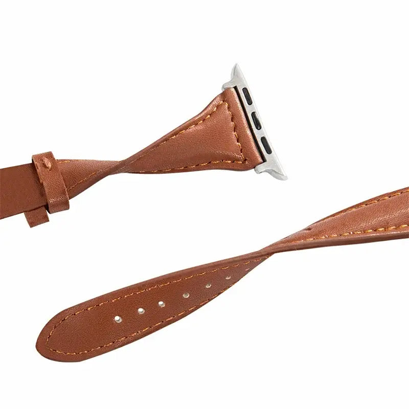 Bracelet de montre en cuir pour smartwatch, universel et réglable, 38-49 mm, bracelet haut de gamme au design sportif | Sansoti