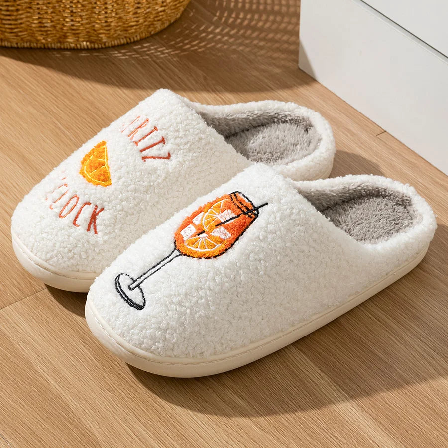 Zachte Damespantoffels met Pluche Voering Antislip TPR Zool Comfortabele Winterslippers voor Binnen Huisslippers | Sansoti