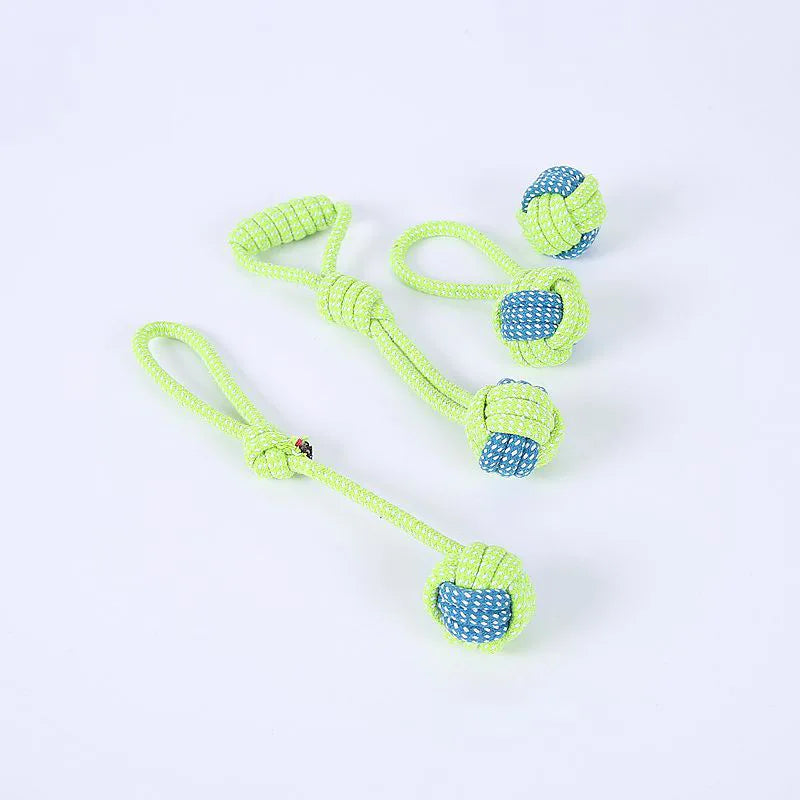 Jouet interactif pour chien en coton avec corde à tirer, soin des dents, pour grands et petits chiens, jouet à mâcher durable | Sansoti