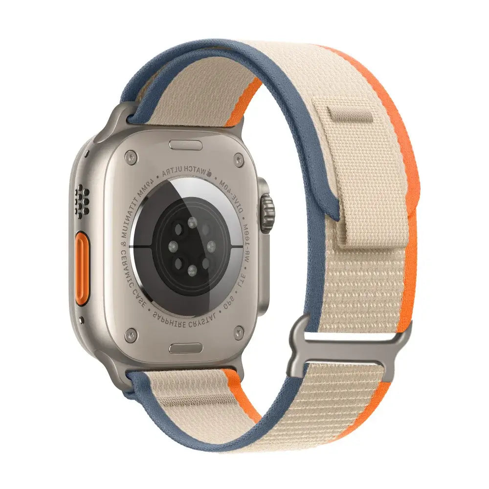 Nylon-Smartwatch-Armband mit Klettverschluss – atmungsaktives, verstellbares Armband, 38–49 mm, für Sport und Freizeit | Sansoti