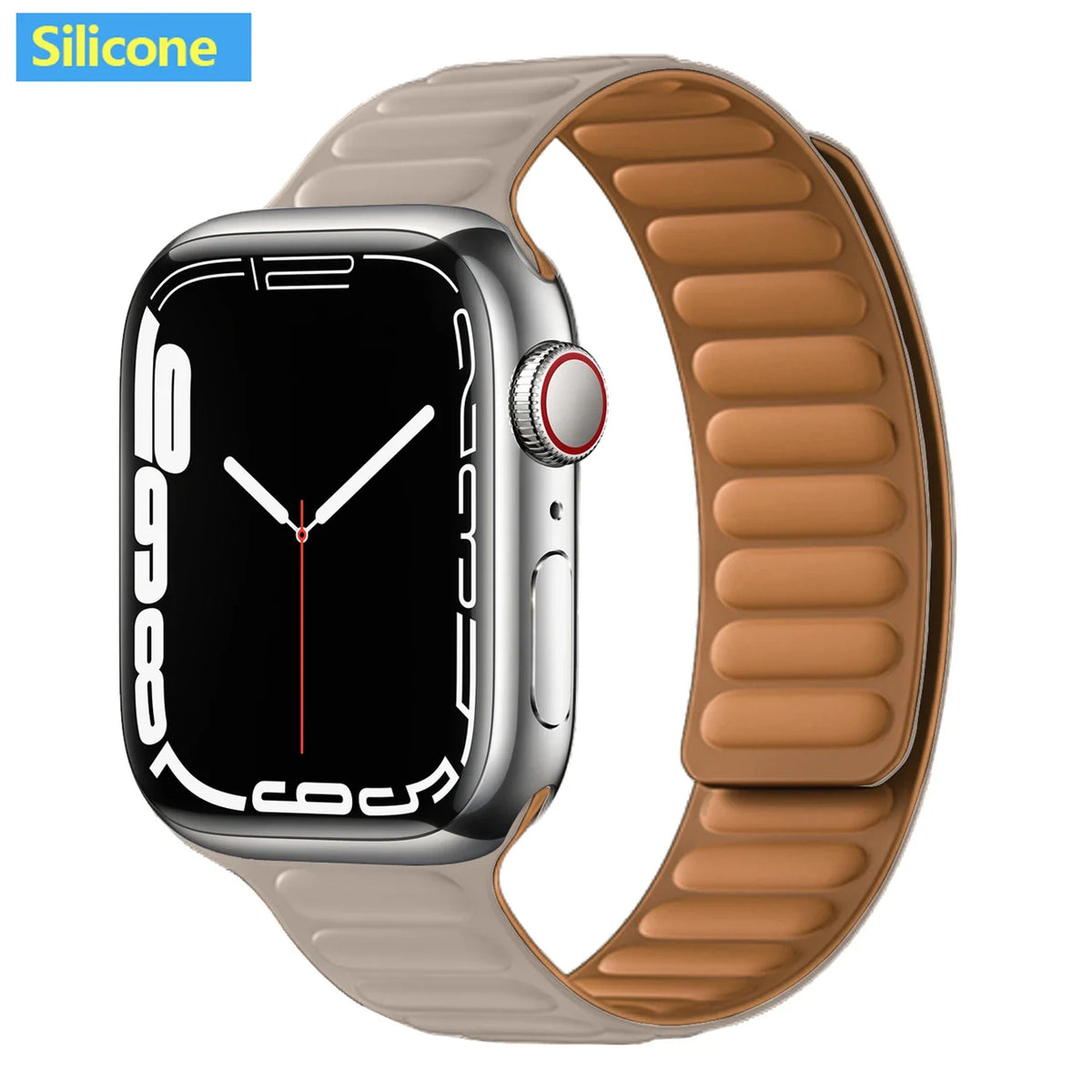 Lederarmband mit magnetischem Verschluss, 38–49 mm, verstellbares Smartwatch-Zubehör, stilvolles Armband | Sansoti