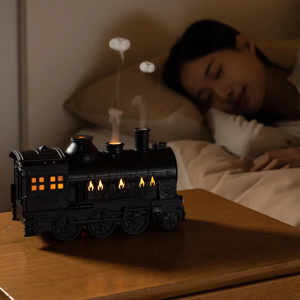 Ultrasone Luchtbevochtiger Treinvorm – Stille Luchtverfrisser voor Slaapkamer – Compacte Mistverstuiver met LED – Draagbare Nevel Maker – Decoratieve Luchtbevochtiging | Sansoti