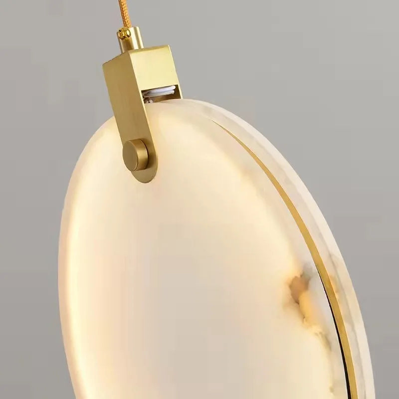 Spiraalkroonluchter Albast Goud Dimbaar Hoge Ruimtes Trap Hal Boven Tafel Villa Entree LED Verlichting | Sansoti