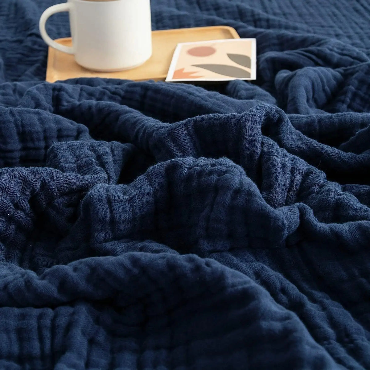 Mousseline Katoenen Plaid 150x200 cm Ademend Lichtgewicht Vierseizoenen Deken voor Bank en Bed Woonkamer | Sansoti
