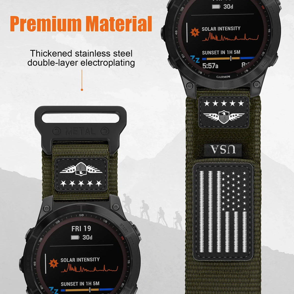 Nylon Smartwatch Band Adjustable Sports Watch Band 20mm 22mm 26mm Durable Comfortable Active Wristband | Sansoti
