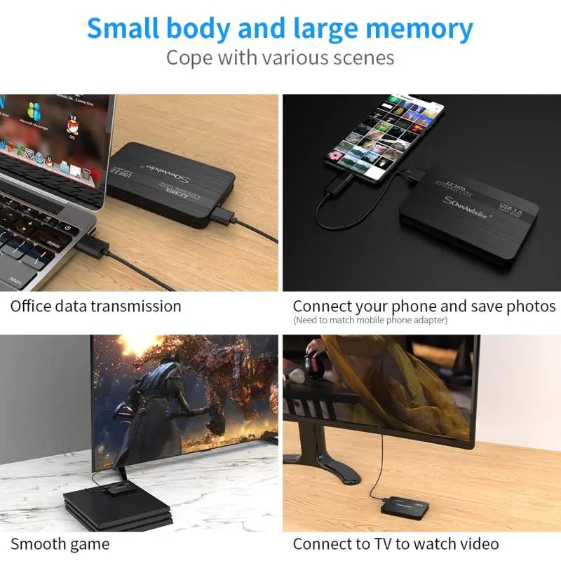 Disque dur externe portable 2,5 pouces USB 3.0 de 250 Go à 2 To, stockage informatique et mémoire supplémentaire | Sansoti
