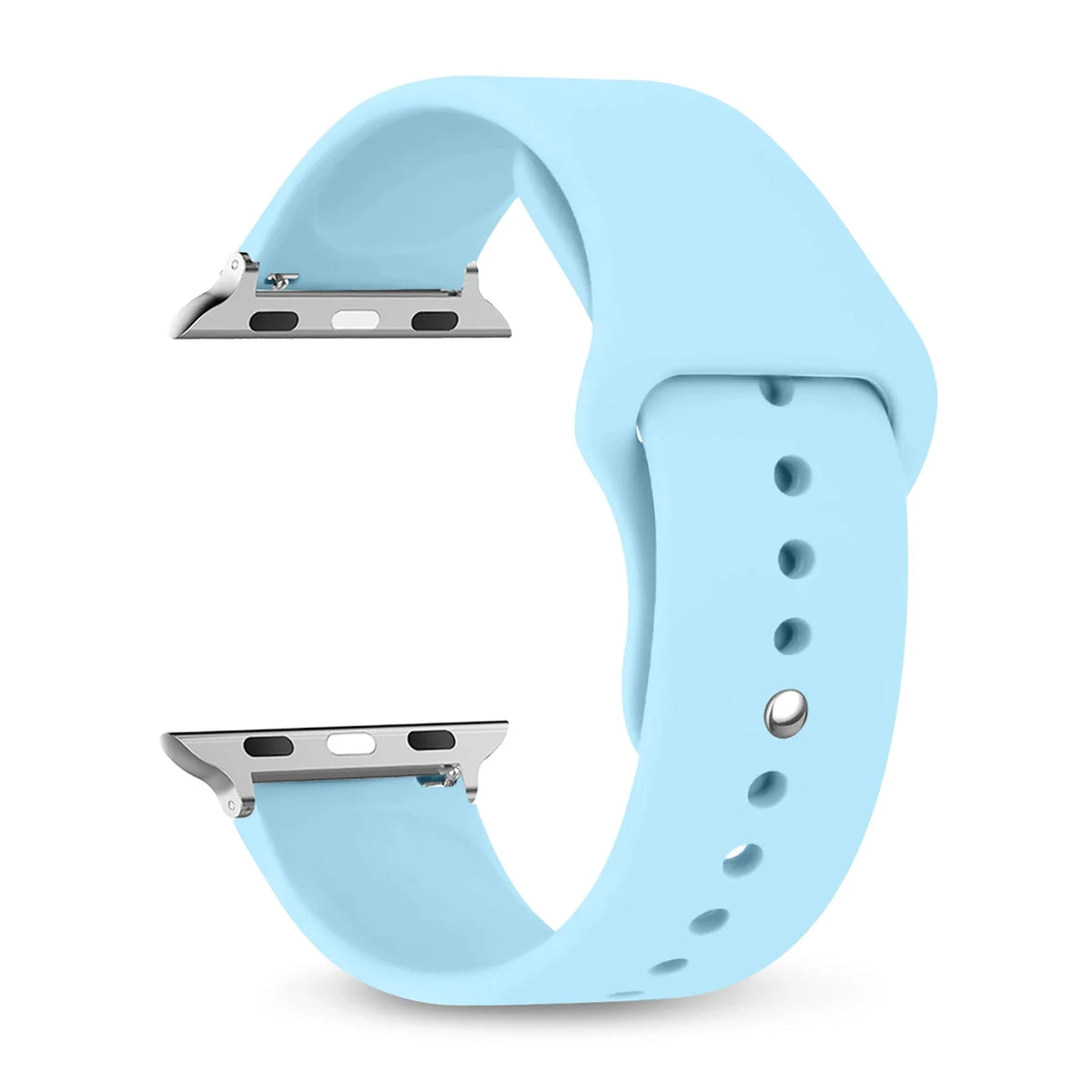 Wasserdichtes Silikonarmband mit verstellbarer Sport-Schließe für Smartwatches, 38–49 mm, sportlich und bequem | Sansoti