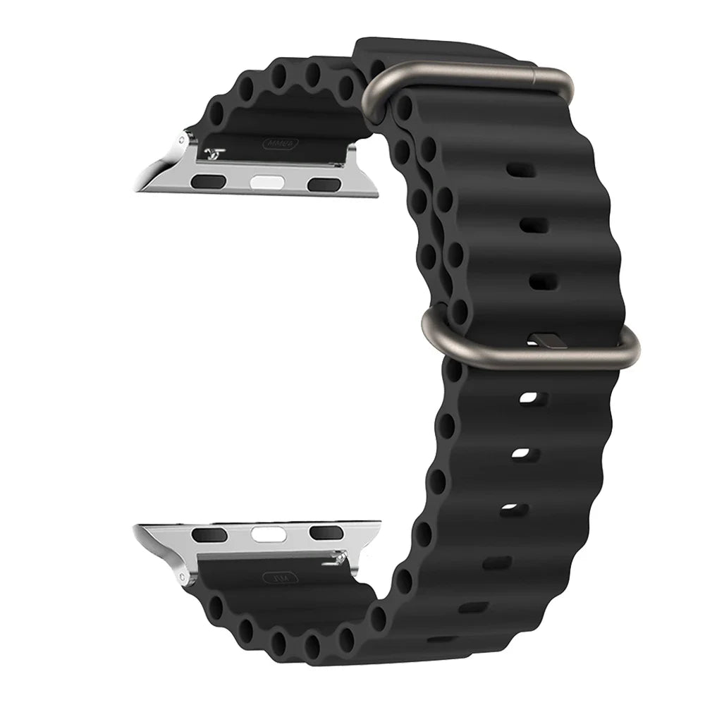 Bracelet de smartwatch en silicone, résistant à l’eau et respirant, bracelet de montre et bracelet de sport unisexes, bracelet de remplacement | Sansoti