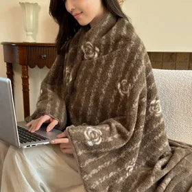 Omkeerbare Geruite Plaid Kasjmierlook Polyester Zachte Deken voor Bank Bed Reizen Sjaal Herfst Winter Thuis | Sansoti