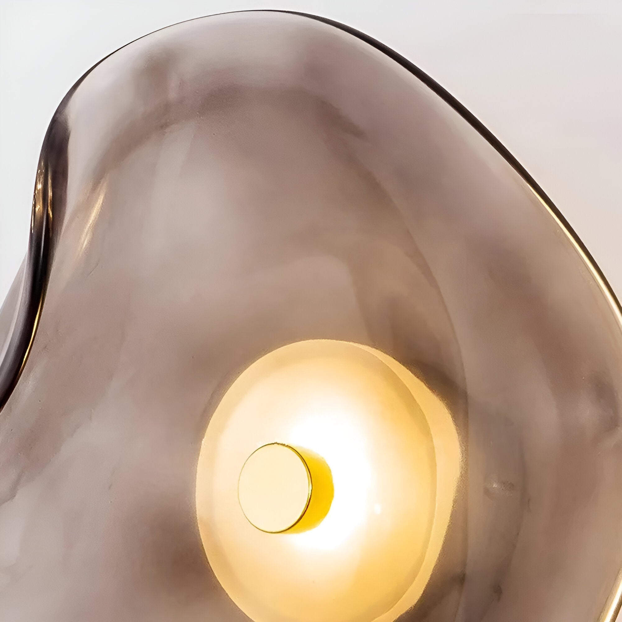 Wandlamp Gebogen Glas LED Sculpturaal Nordisch Goud Zwart 25cm Woonkamer Slaapkamer | Sansoti