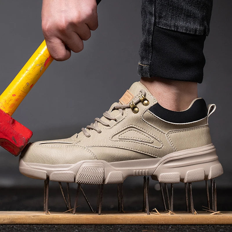 Industrielle Sicherheitsschuhe für Herren mit verstärkter Zehenkappe | Schutzschuhe für die Arbeit, durchtrittsicher | Sansoti