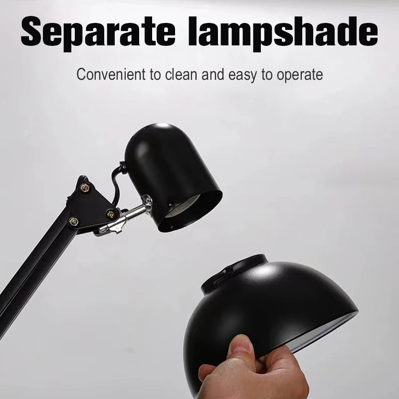 Lampadaire réglable avec lampe RGB Dimmable Lampe de lecture noire avec bras pivotant E27 | Restfield
