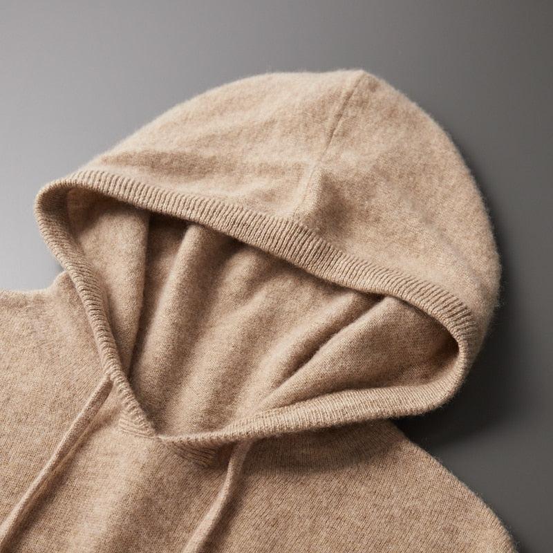 Wollen Hoodie met Capuchon voor Heren – Warm en Ademend Merino Trui – Thermoregulerende Outdoorkleding – Meerdere Kleuren | Sansoti