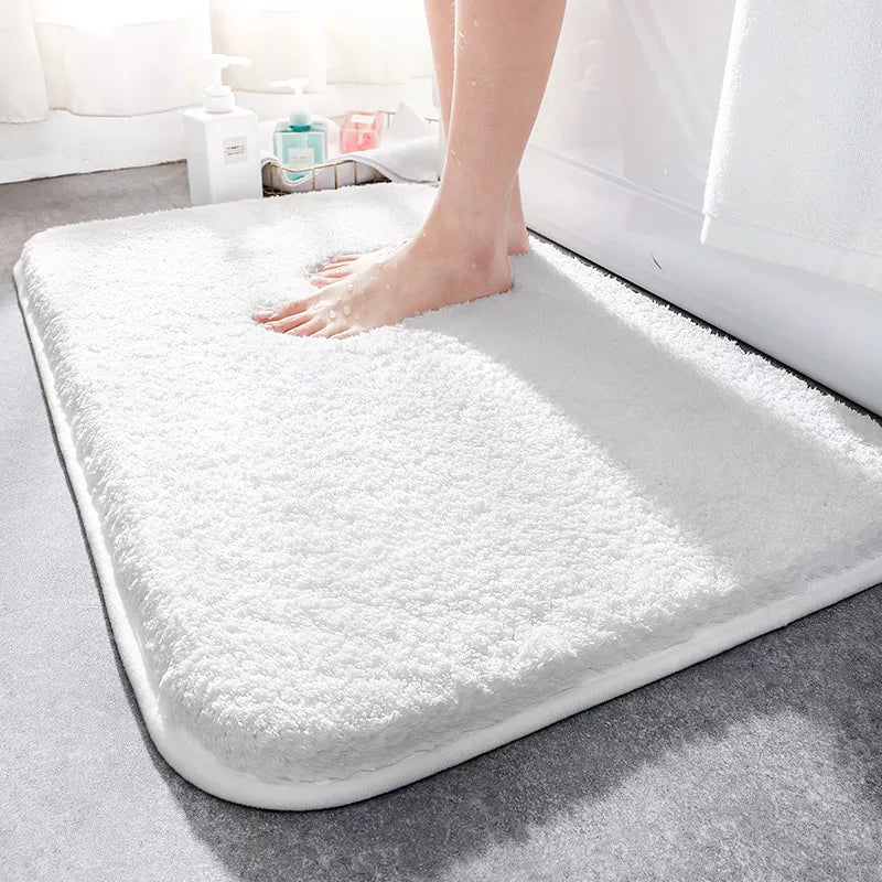 Badmat Microvezel Dik 40x60 50x80 60x90 cm Grijs Badkamer Antislip Absorberend Zachte Badkamermat Wasbaar Douchemat | Sansoti