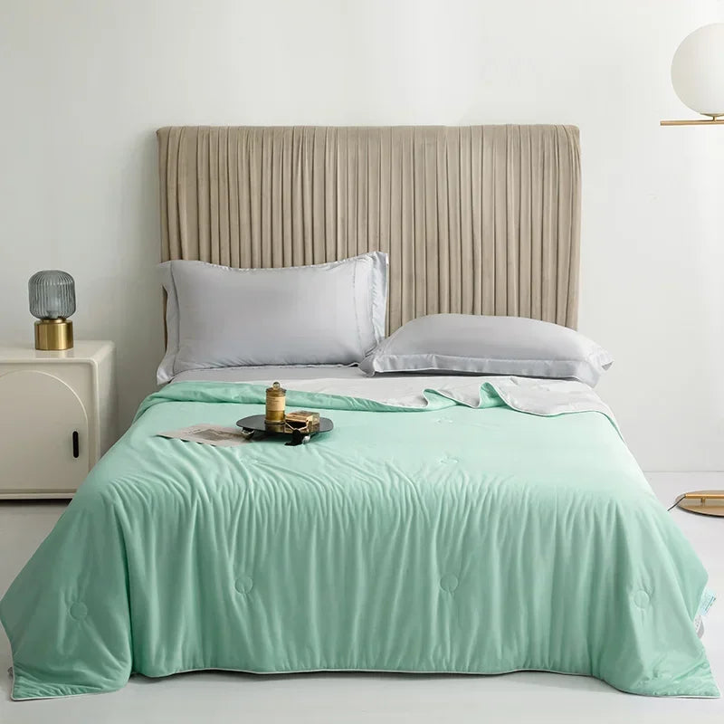 Kühldecke Eis-Seide Wendedesign 150x200cm 200x230cm Sommer Kühlende Decke Leicht Atmungsaktiv Schlafzimmer Wärmeregulierend Steppdecke | Restfield