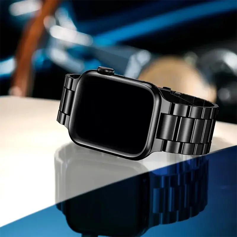 Armband aus Edelstahl für Smartwatch, Premium-Metallarmband, verstellbar, stilvoll, elegant | Sansoti