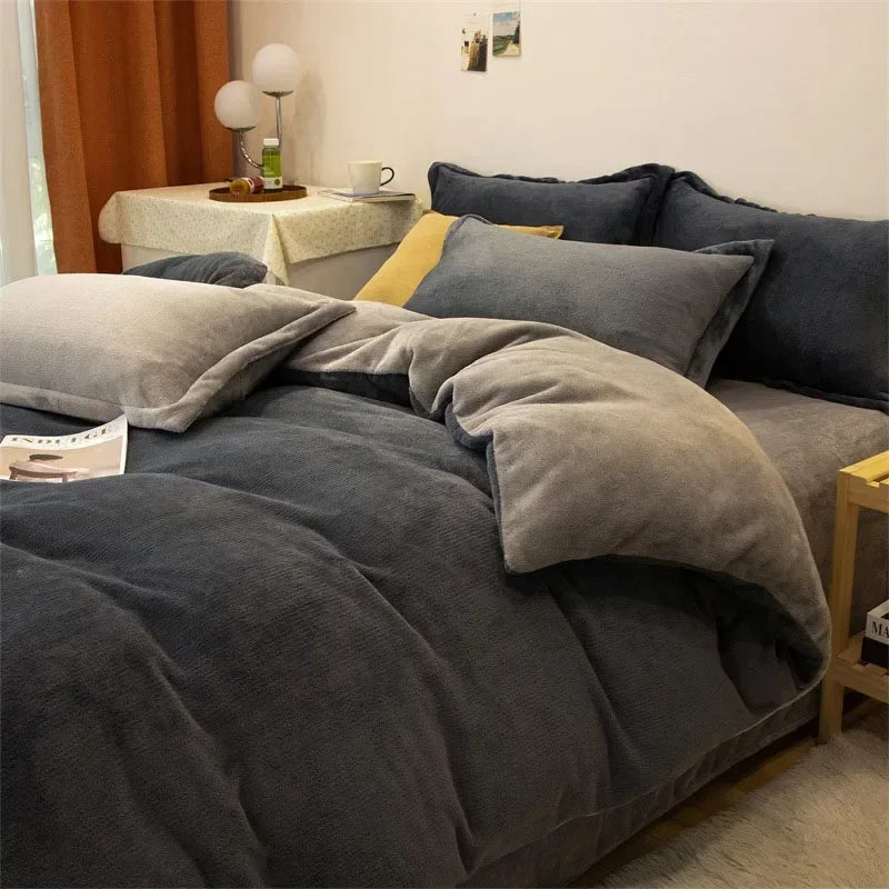 Restfield Flanell Bettbezug Grau – Extra Warm & Weich