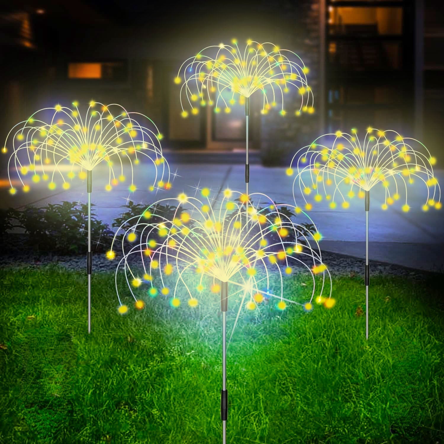 Zonnevuurwerk Tuinlamp 120 LED | Waterdicht IP65 | 8 Verlichtingsmodi | Sansoti