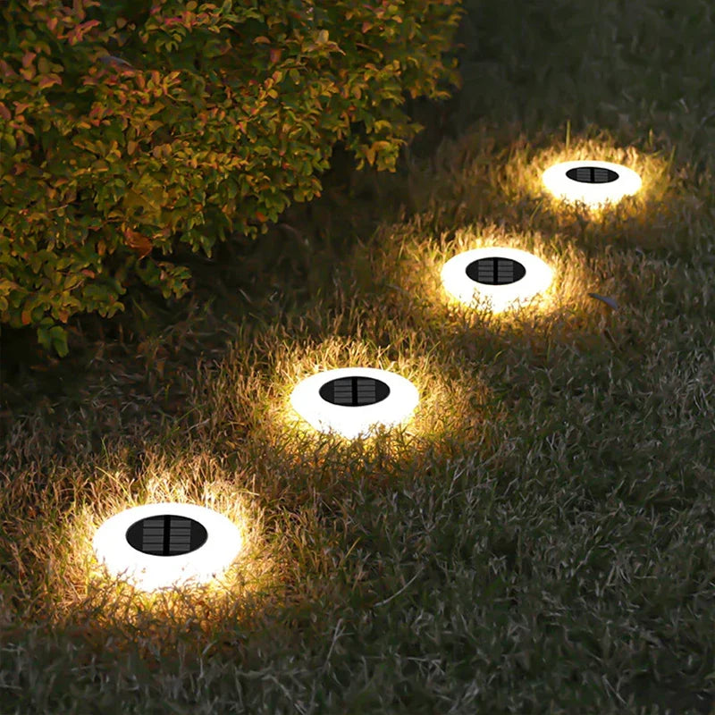 Solar Tuinverlichting 4-delig Set voor Paden en Borders Weervast LED Buitenlampen Automatisch Dag-Nacht Sensor Zwart | Sansoti