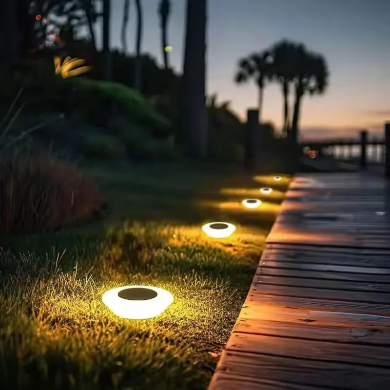 Solar Tuinverlichting 4-delig Set voor Paden en Borders Weervast LED Buitenlampen Automatisch Dag-Nacht Sensor Zwart | Sansoti
