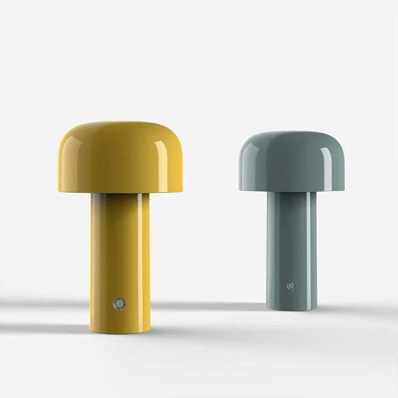 Pilz-Tischleuchte, LED, wiederaufladbar, Touch-Dimmung, Stimmungsleuchte, modernes Design, dekorative Beleuchtung, kabellos | Sansoti