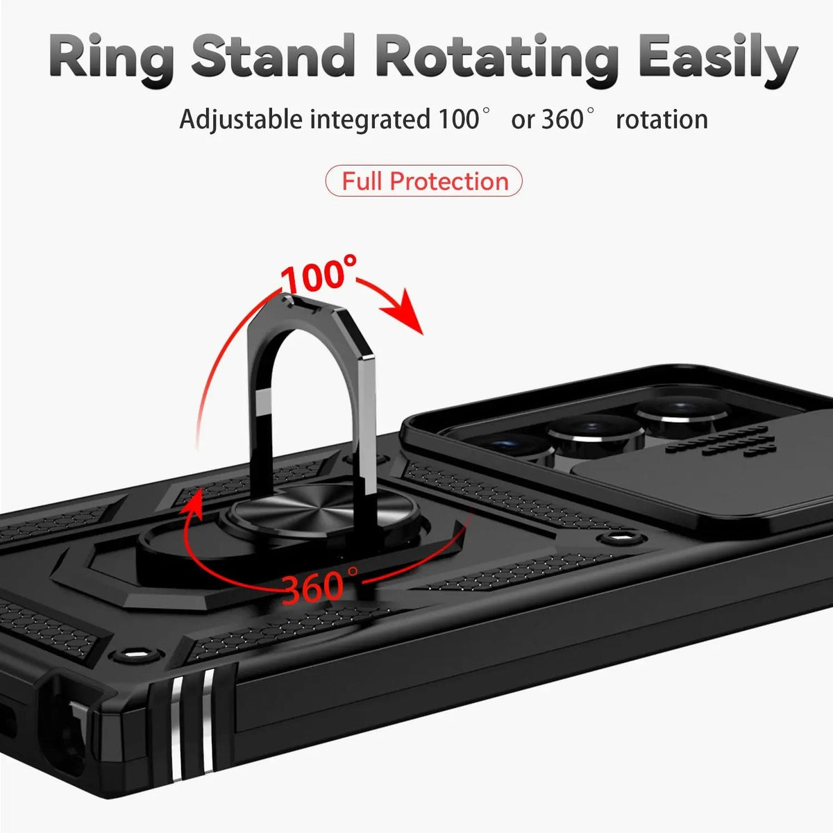 Protective Smartphone Case with Stand and Camera Protection for Galaxy S23 Series Black Blue Gold Protective | Sansoti