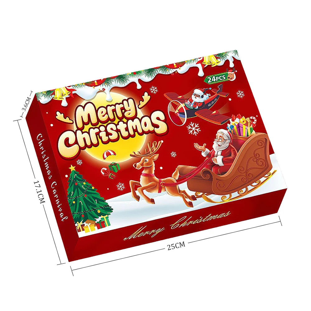 Kerstschattenjaagset 24 Verrassingen PVC Cadeau Opbergdoos 25x17cm Feestelijke Kerstversieringen Adventskalender | Sansoti