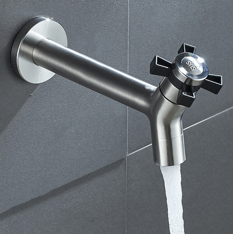 Moderne Wateraansluitkraan met Wandmontage – Outdoor Tuinkraan met Messing Kernklep | Sansoti