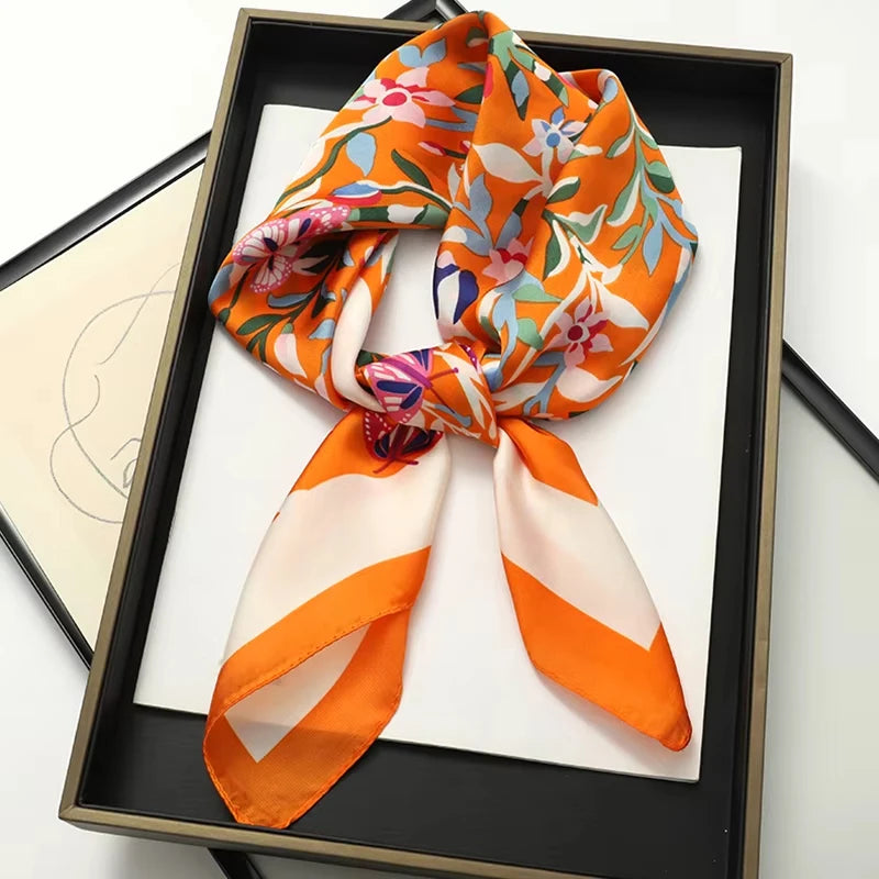 Square Satin Scarf 70x70cm Women's Headband Headscarf Neck Scarf Multifunctional Elegant Stylish Accessory | Sansoti