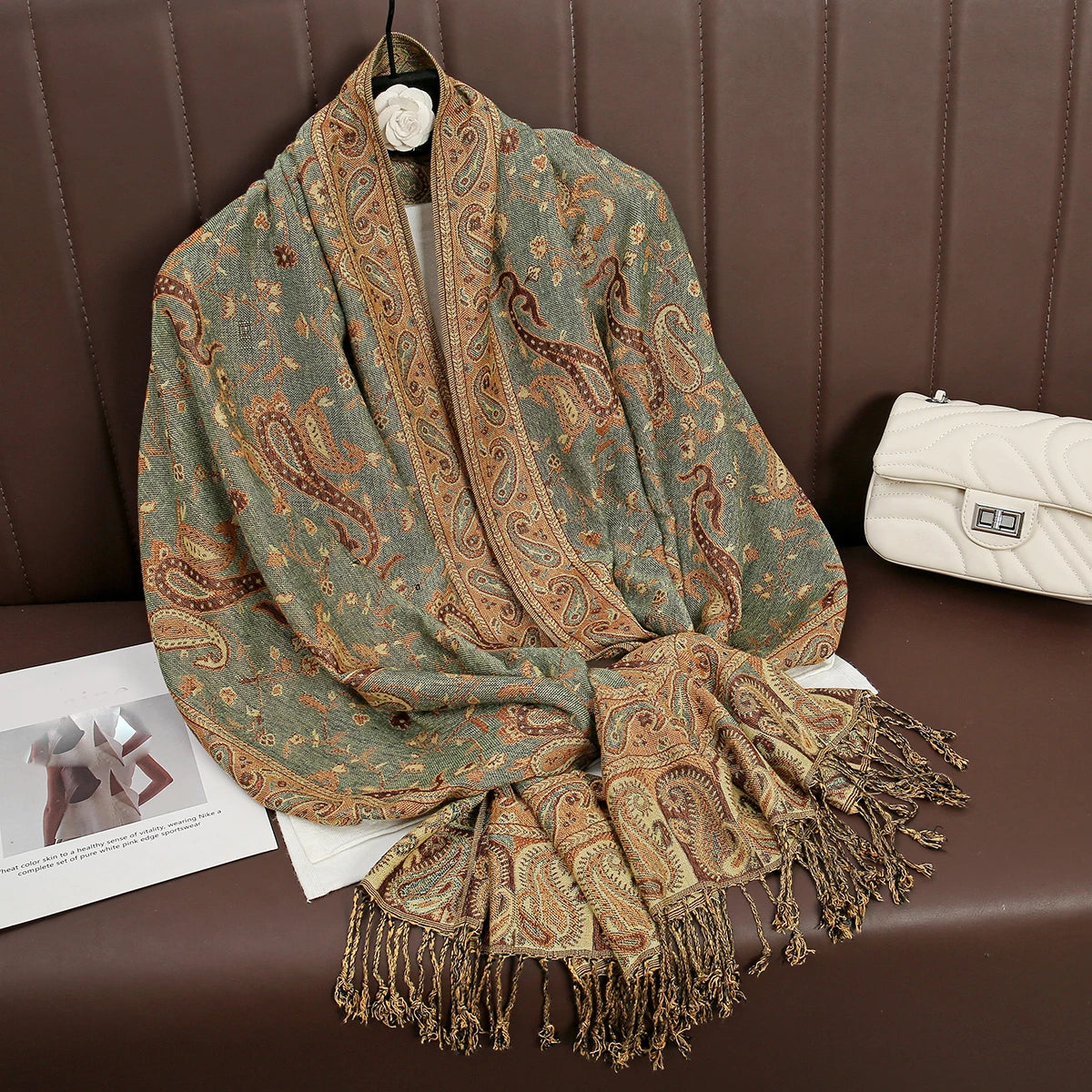 Pashmina Wrap Cashmere-look Women's 70x190cm Soft Winter Scarf Four Seasons Warm Foulard Elegant Scarf | Sansoti