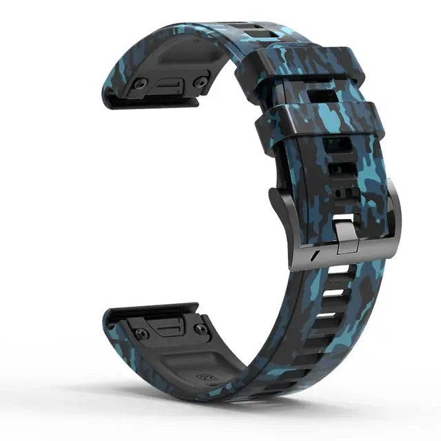 Silikonarmband für Uhren mit Camouflage-Muster, verstellbar, sportlich, 22 mm, 26 mm, wechselbar, Unisex | Sansoti