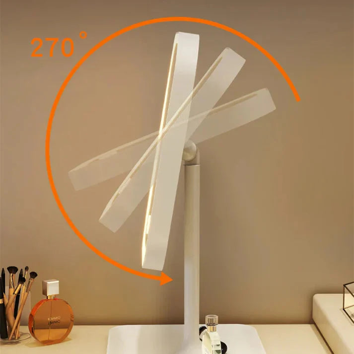 Verlichte Make-upspiegel met 3 Lichtmodi Dimbaar Touch LED Tafelmodel voor Schminken | Sansoti