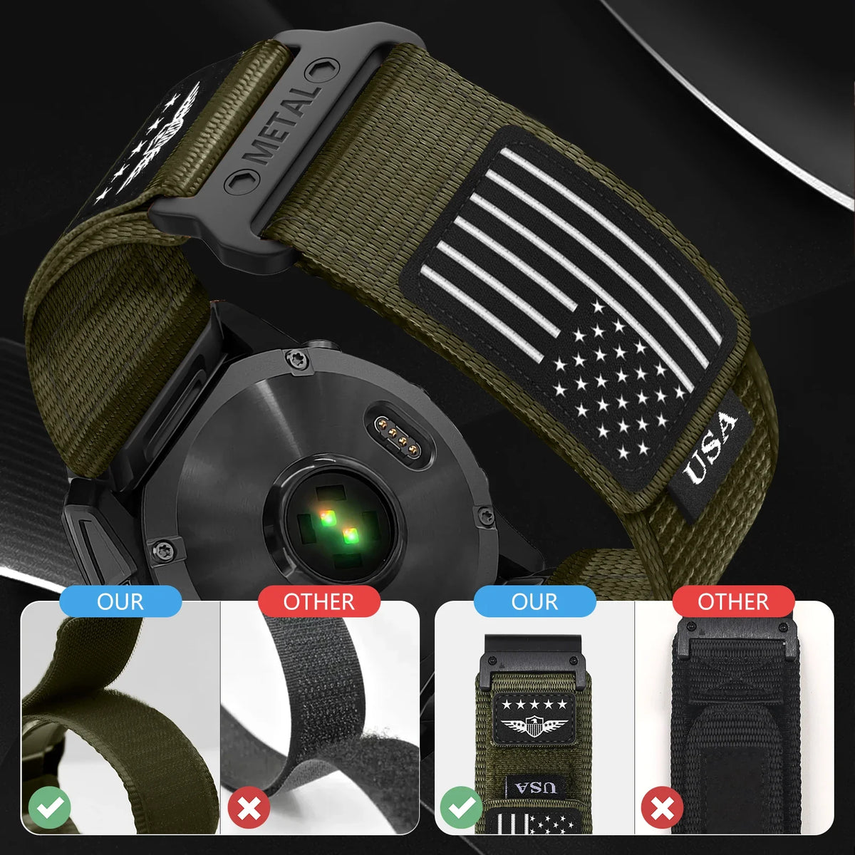 Nylon Smartwatch Band Adjustable Sports Watch Band 20mm 22mm 26mm Durable Comfortable Active Wristband | Sansoti