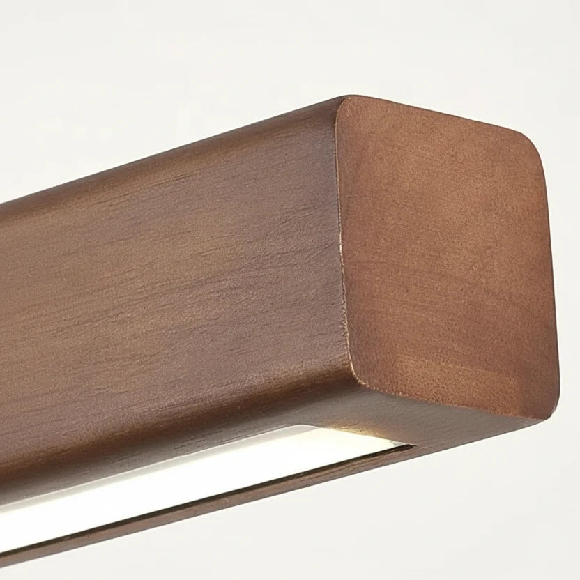 Lineaire Houten Hanglamp LED Scandinavisch Design Eetkamer Woonkamer Slaapkamer Dimbaar Warm Sfeerlicht | Sansoti