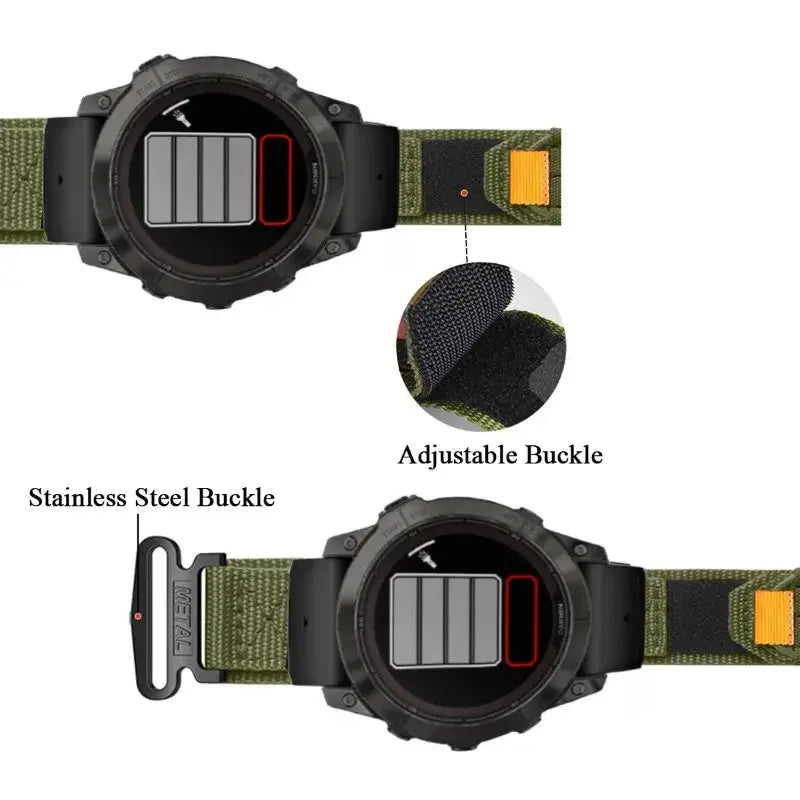 Nylonowy pasek do zegarka na rzep z regulowanym zapięciem do smartwatcha 22 mm 26 mm premium oddychający sportowy | Sansoti