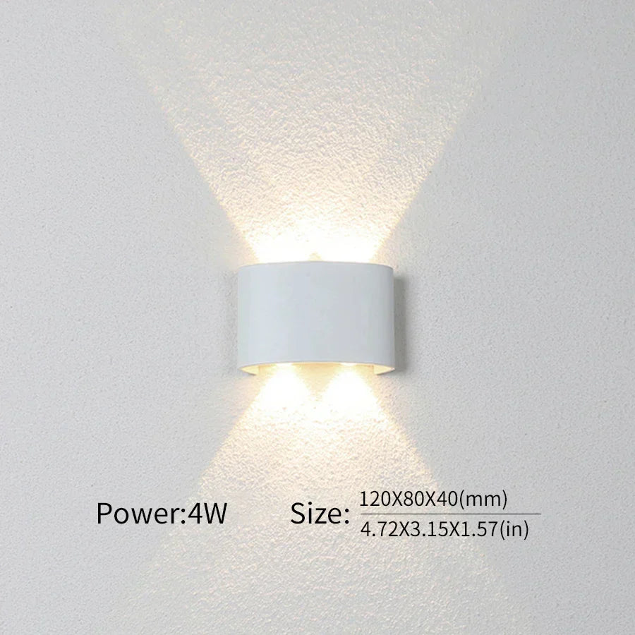 Minimalistische LED-wandlamp voor binnen of buiten - Aluminium - Zwart of Wit - 2W tot 10W | Sansoti