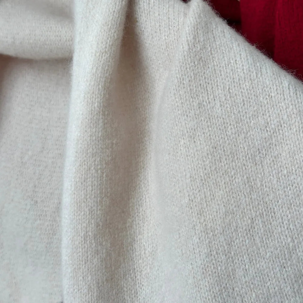 Knitted Wool Triangle Shawl 60x130 cm Winter Scarf for Women Solid Warm Headscarf Autumn Winter Accessory | Sansoti