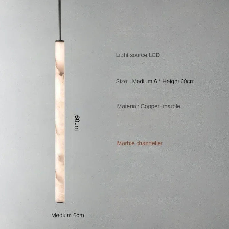 LED-Hanglamp Natuursteen Koper Marmer Eettafel Slaapkamer Moderne Pendelverlichting Warm Licht Interieur | Sansoti