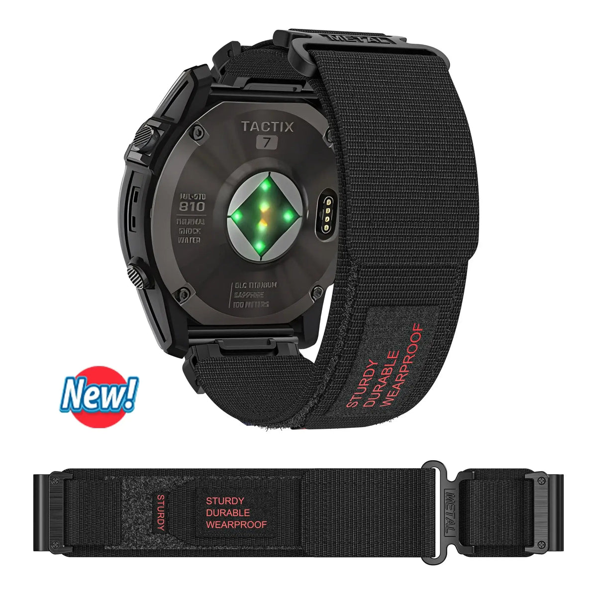 Bracelet de smartwatch en nylon 20 mm 22 mm 26 mm QuickFit, interchangeable, réglable et respirant | Sansoti