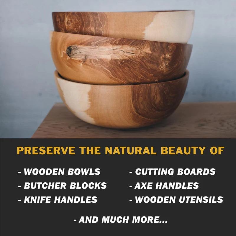 Aceite de mantenimiento para madera - Cera protectora apta para uso alimentario para tablas de cortar, utensilios de cocina y muebles de madera | Sansoti