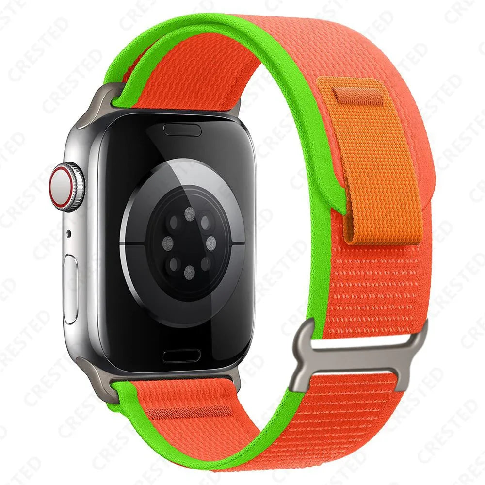 Bracelet de smartwatch en nylon Trail Loop, bracelet sport réglable avec boucle durable, bracelet multicolore pour poignet, actif | Sansoti