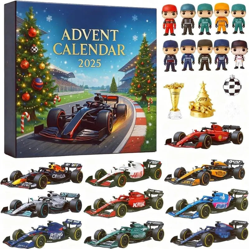 Racesport Adventskalender 24 Verrassingen Kunststof Auto Miniaturen Kerst Cadeau Speelgoed Kinderen 6 Jaar | Sansoti