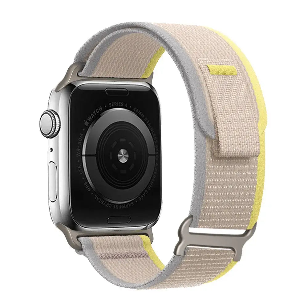 Nylon-Smartwatch-Armband mit Klettverschluss – atmungsaktives, verstellbares Armband, 38–49 mm, für Sport und Freizeit | Sansoti