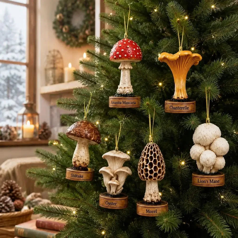 Mushroom Advent Calendar 24 Days Acrylic Ornaments Christmas Decoration Countdown Box Festive Gift Child-Friendly | Sansoti