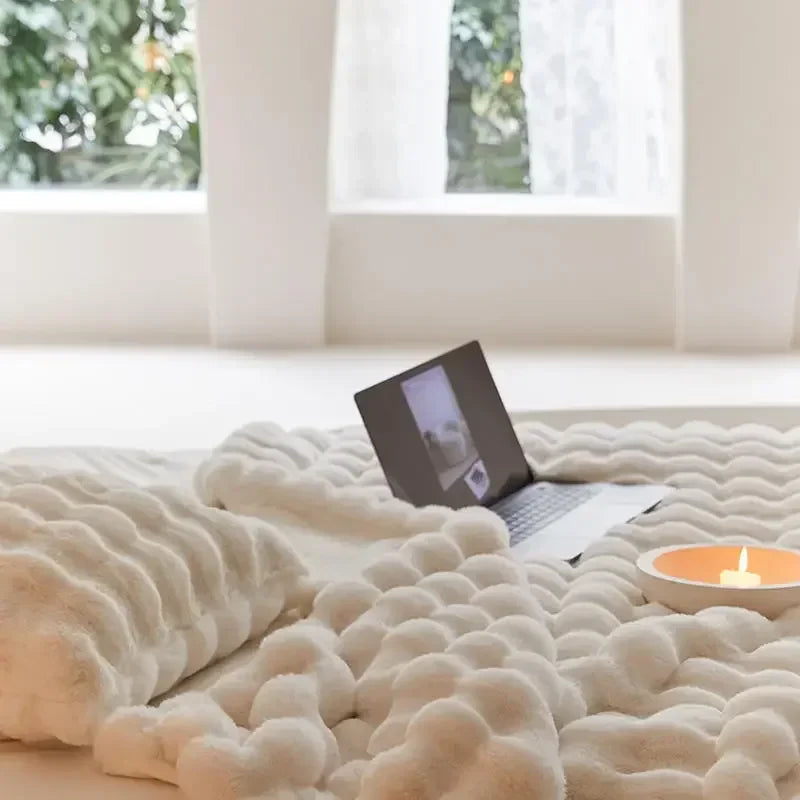 Zachte Imitatiebont Plaid - Pluizige Warme Deken voor Bank en Bed - 160x200 cm | Sansoti