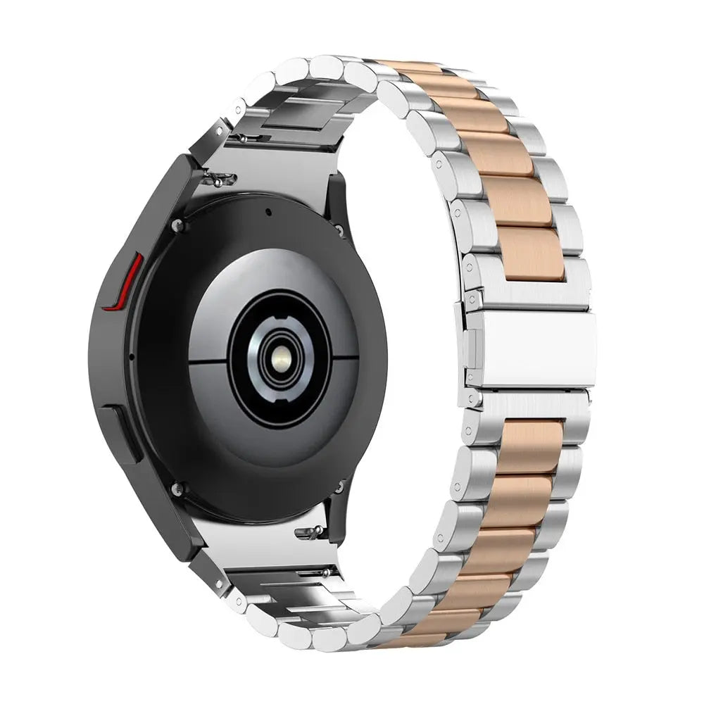 Premium Stainless Steel Leather Watch Band Galaxy Watch 5 40mm 44mm 45mm Pro Adjustable Replaceable Wristband | Sansoti