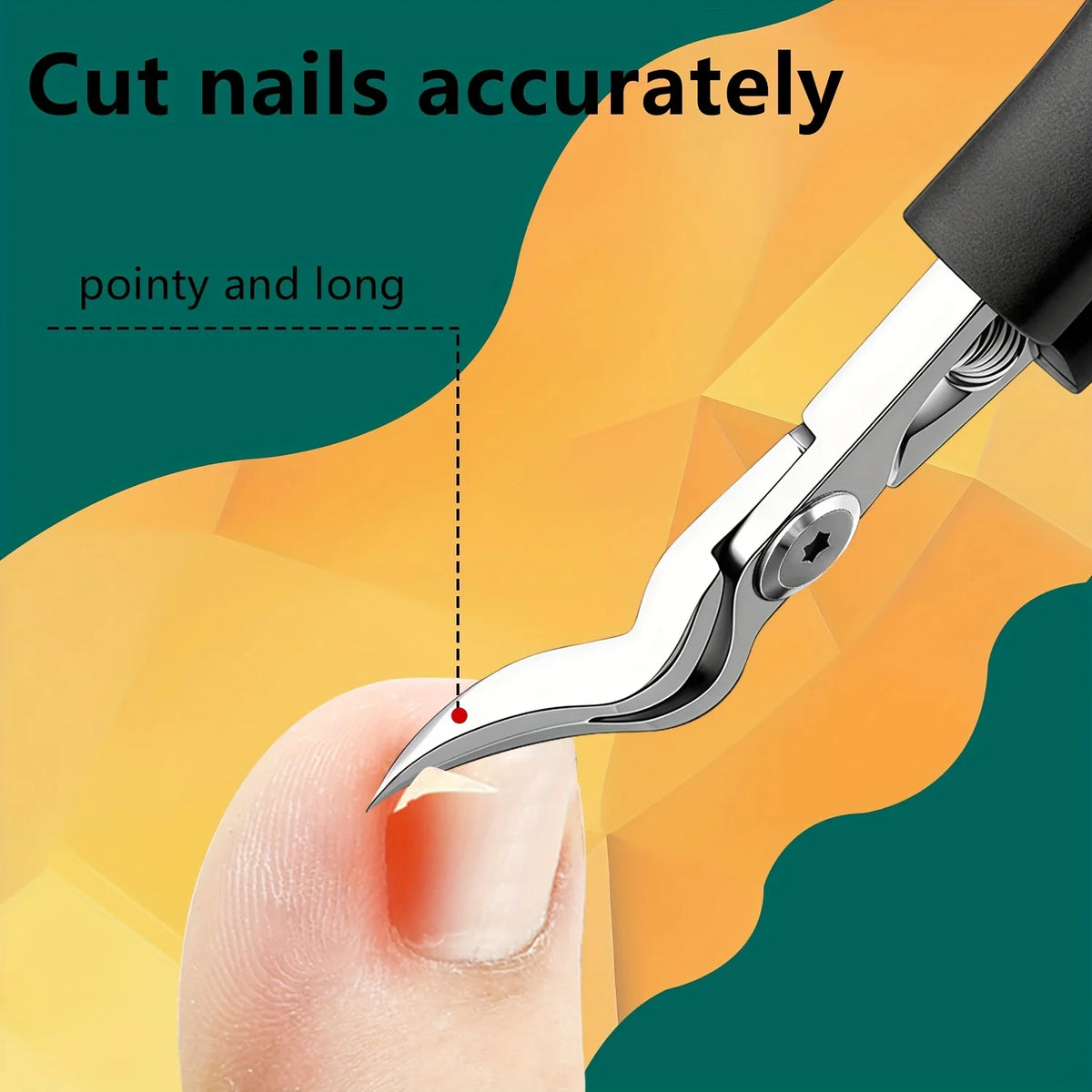 Steel Toenail Clippers with Serrated Blade for Thick Ingrown Nails, Unisex Pedicure Tool for Feet | Sansoti