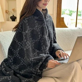 Omkeerbare Geruite Plaid Kasjmierlook Polyester Zachte Deken voor Bank Bed Reizen Sjaal Herfst Winter Thuis | Sansoti