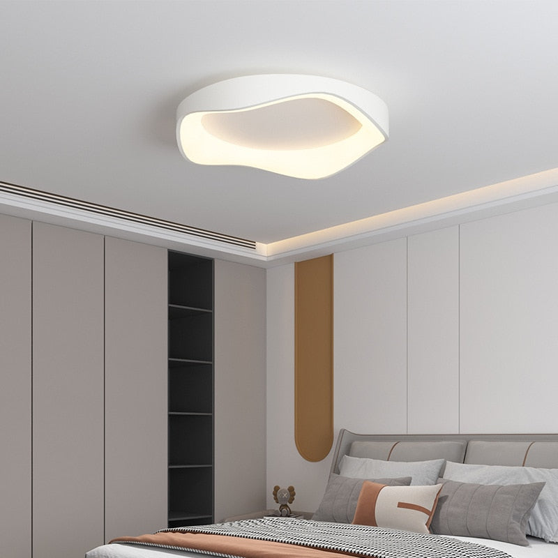 Japandi LED Plafondlamp Dimbaar Afstandsbediening Rond 40cm 50cm IJzer Acryl | Sansoti