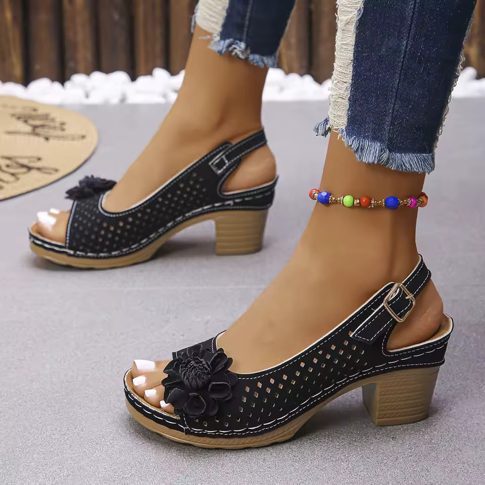 Retro Instappers Slip-on Dames – Comfortabele Hakken Klassiek Design PU Leer Rubber Zool Europese Stijl Dagelijks Gebruik | Sansoti